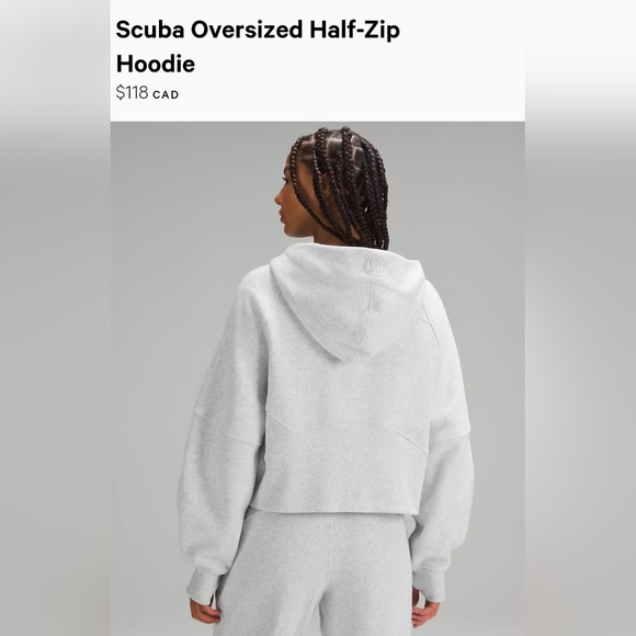 *SOLD* LULULEMON Scuba Half Zip Hoodie XS/S - Picture 2 of 7